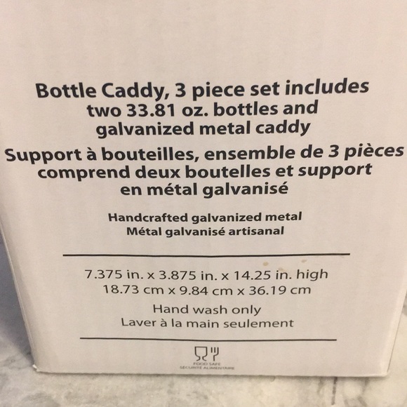 🆕Bottle Caddy 3 piece set Handcrafted galvanized metal - Picture 6 of 6